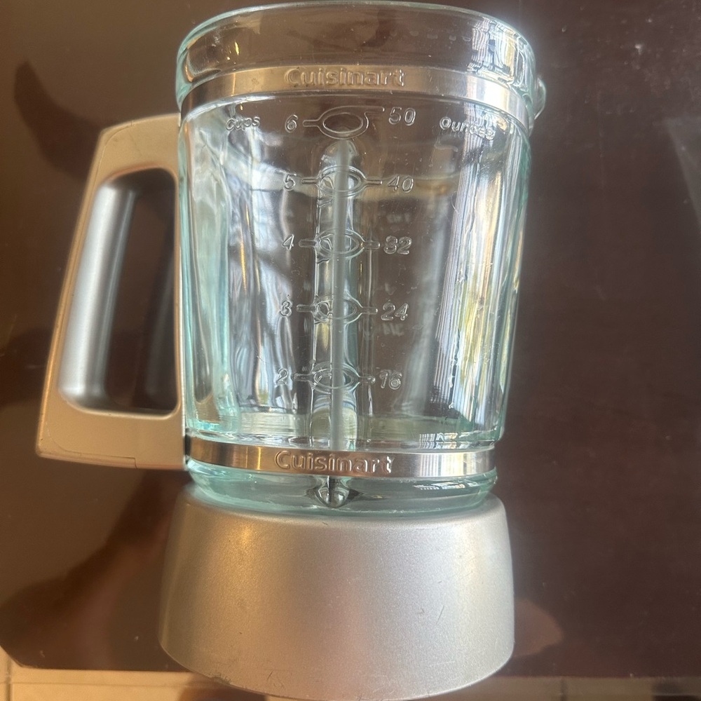 Cuisinart Clear Glass Blender Container with Silver Measuring Marks NO TOP
